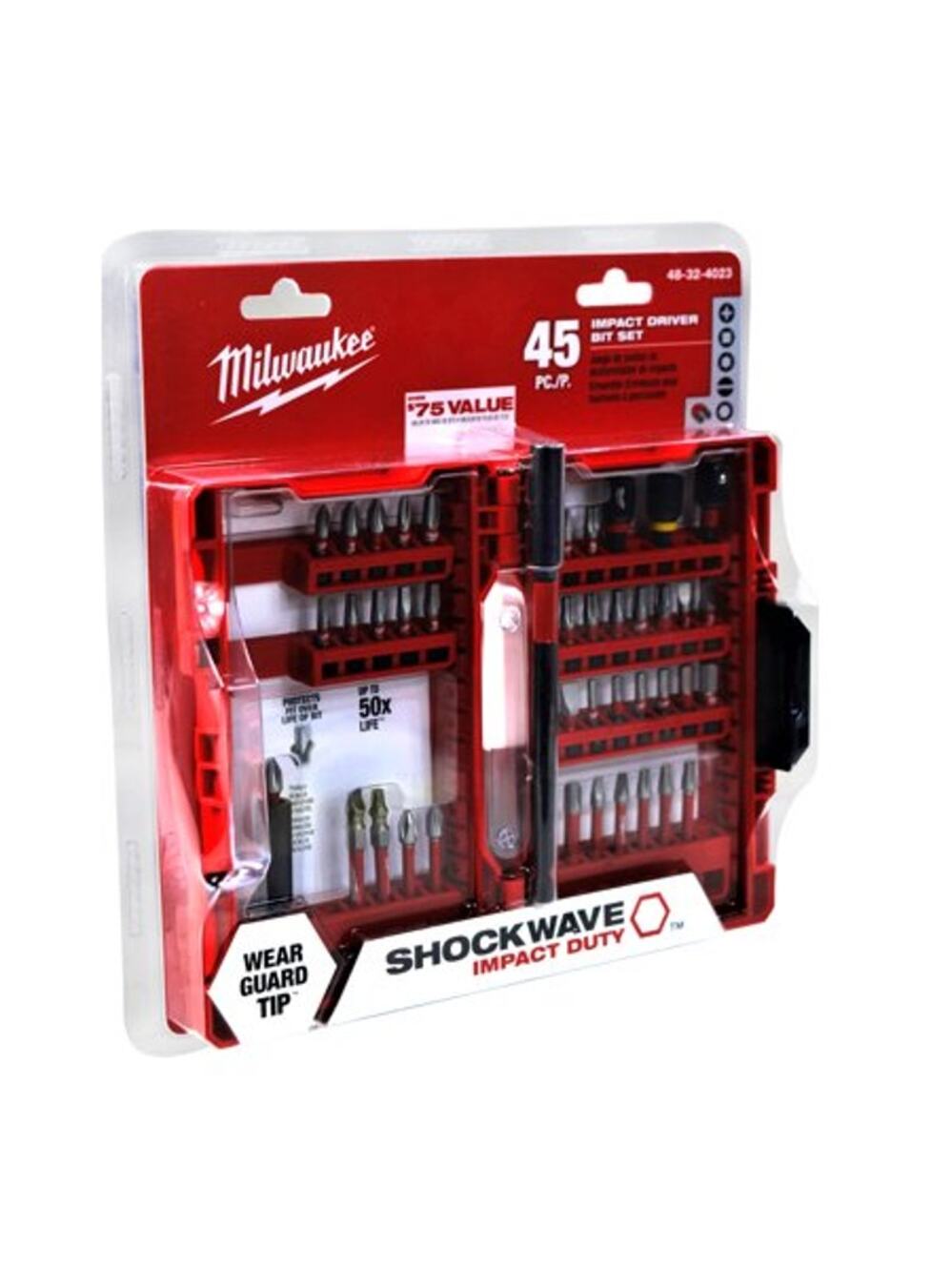 NWT SHOCKWAVE Impact Duty 45-Piece Alloy Steel Screwdriver Bit Set